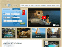 Tablet Screenshot of clickmenorca.com